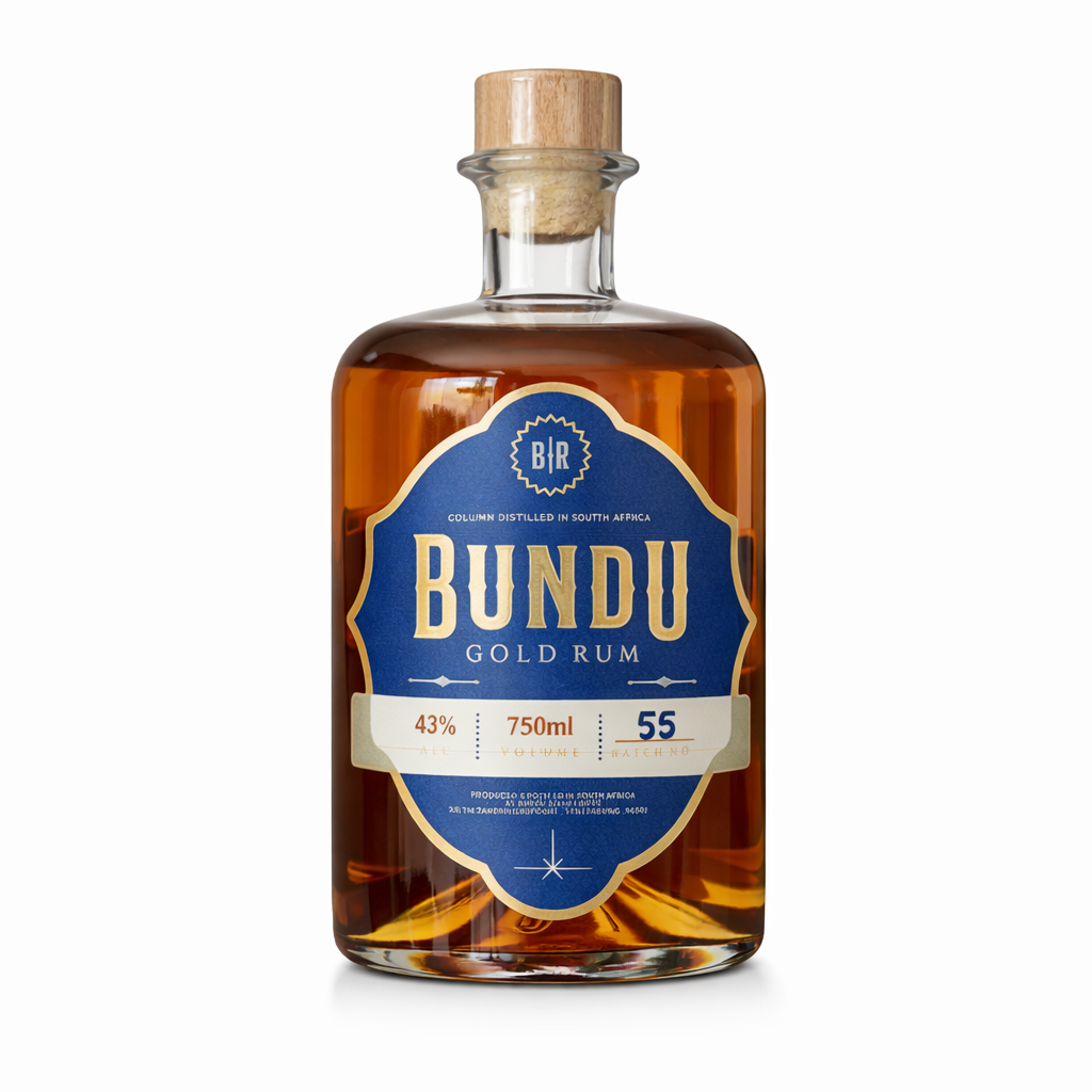 Bundu Gold Rum bottle